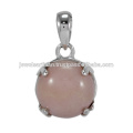 Pink Opal Gemstone 925 Sterling Silver Pendant Jewelry